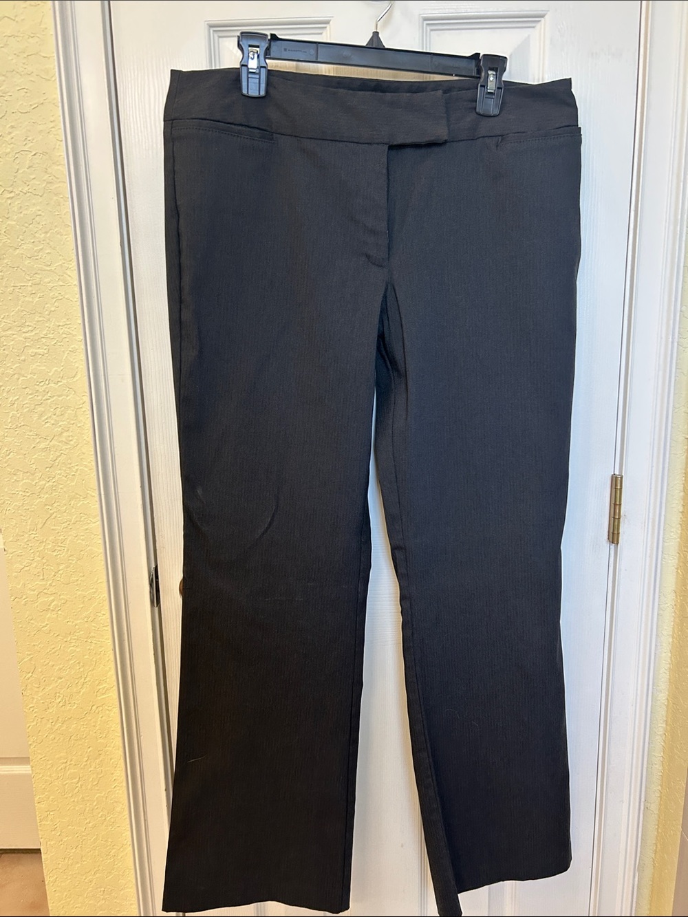Classic Black Boot-Cut Work Pants